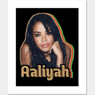 Aaliyah three colored Posters and Art